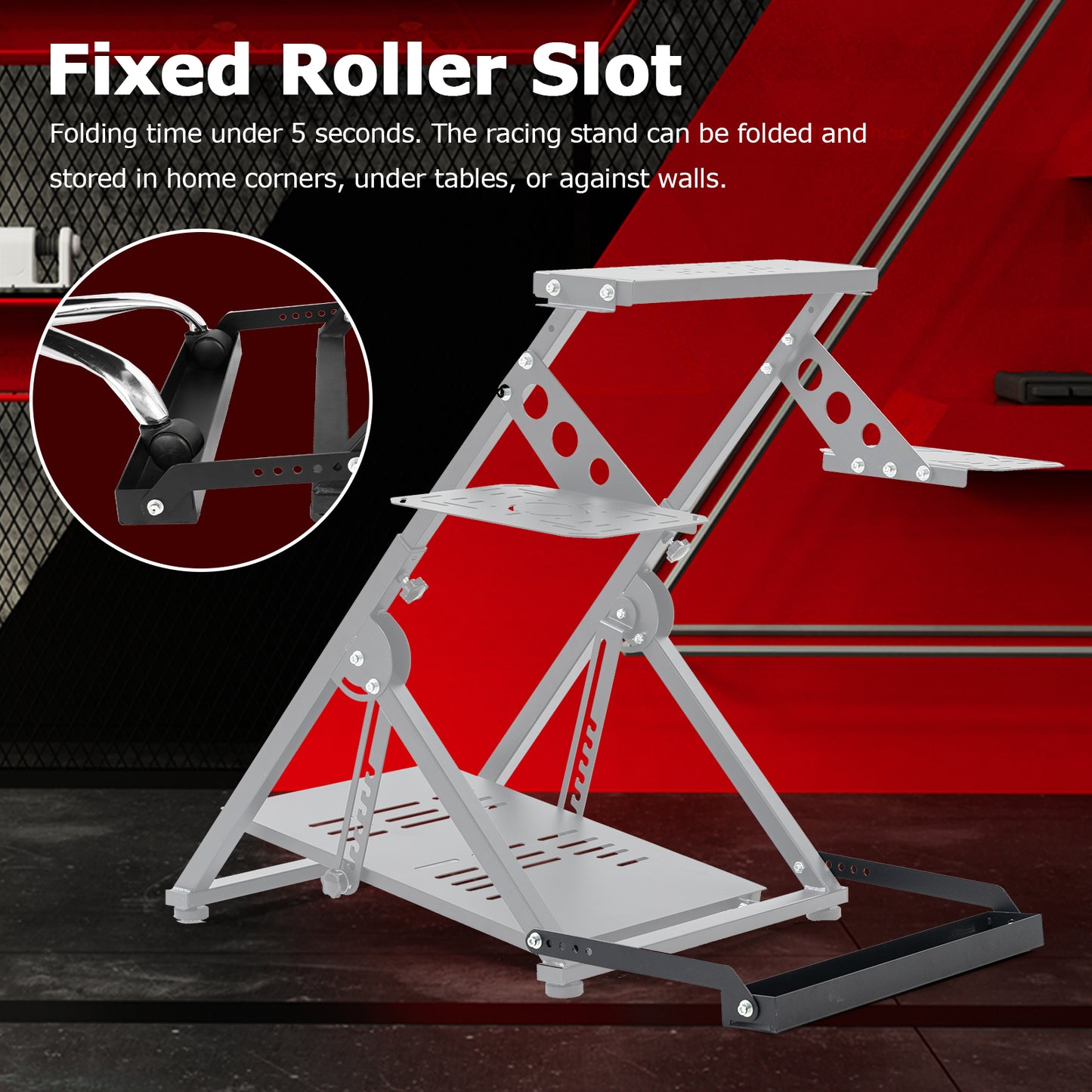 Zootopo Racing Simulator Seat Stabilization Kit Designed to Exactly Match Select Gaming Stands From Our Store,Includes All Necessary Mounting Bolts,No Racing Wheel Stand