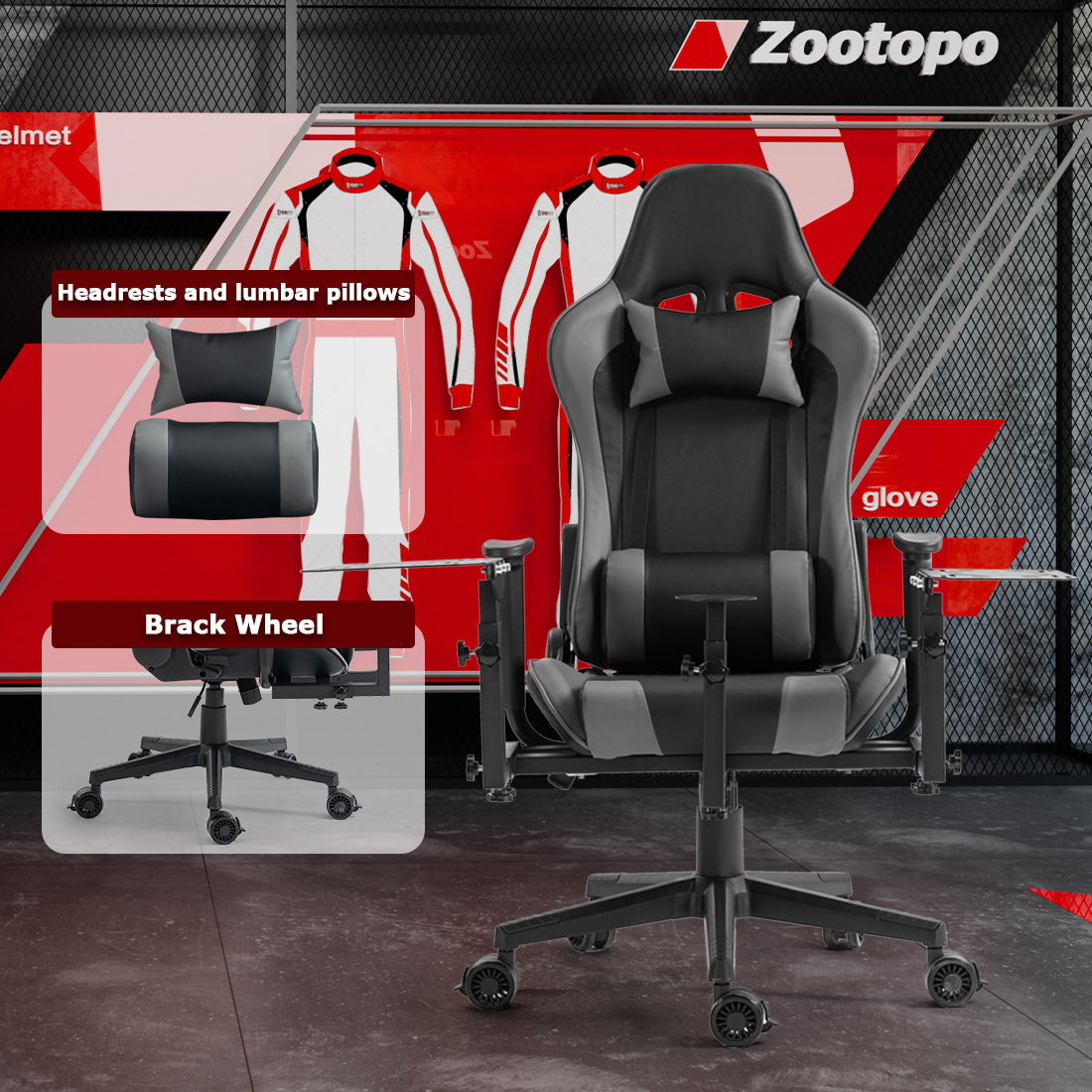 Zootopo Flight Racing Simulator Cockpit with Seat Adjustable&Shifter Platform Upgrade Fit for Logitech/Thrustmaster/Hotas Warthog G29,G920,Multi-Function&Office Use,No Throttle,Joystick,Pedal