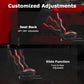 Zootopo Racing Seat Stand, Modern Style, Red and Black, Faux Leather, Ergonomic, Gaming Chair Stand, Racing Game, Adult, Indoor Use