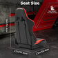 Zootopo Adjustable Sim Racing Cockpit with Red Seat, Fit for Logitech/Thrustmaster/Fanatec G920 G923 G29 Frame, Double Arm Reinforcement, No Steering Wheel, Pedal, Handbrake
