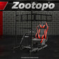 Zootopo Racing Simulator Cockpit with Triple Monitor Stand and Red Seat Suitable for Logitech/Thrustmaster T500RS TX G29 G920 G923 CSL-DD, Without Steering Wheel, Pedals, Handbrake