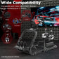 Zootopo Professional Racing Simulator Cockpit Frame Large Round Tube, Fit for Logitech G920/Thrustmaster/Moza, Streamlined Dual-arm Design, No Wheel, Pedals, Handbrake, Seat and Monitor Stand