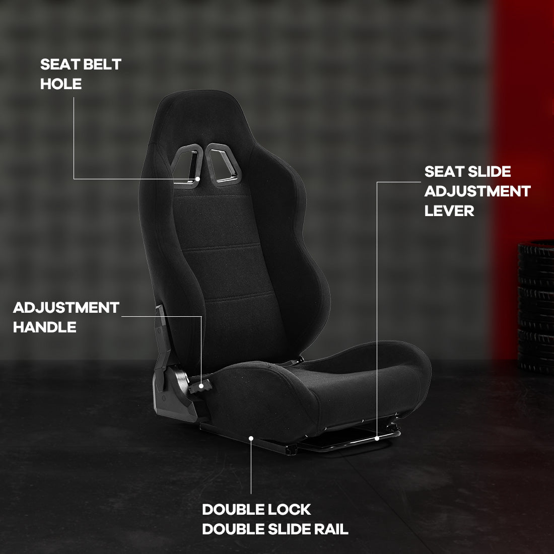 Zootopo Racing Simulator Cockpit with BlackSeat Multi-level Adjustment Fit for Logitech/Thrustmaster/Fanatec G29,G920,G923&T300RS&CSL-DD One-Piece Cockpit,Wheel,Handbrake and Pedals Not Included
