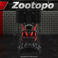 Zootopo Racing Cockpit with TV Stand & Red Seat Fit for Logitech, Thrustmaster,G27,G920,T500,Wheel Shifter Pedals Not Included