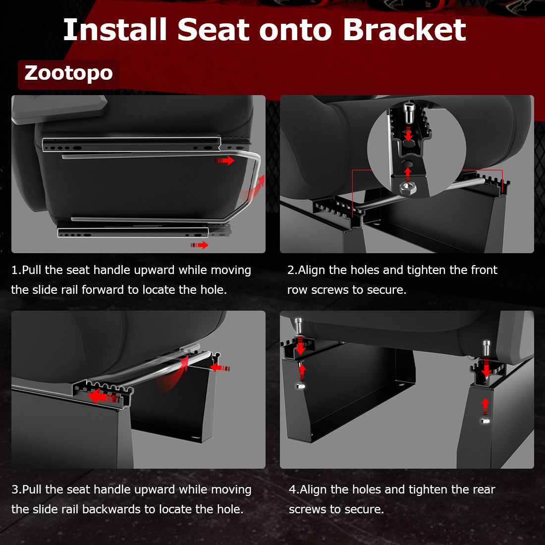 Zootopo Flight Simulator Cockpit with Black Seat Fit for Logitech X52 PRO,X56, Thrustmaster T16000M,HotasWarthing Flight Stick,Unlimited Adjustment,Not Include Steering Wheel,Pedals,Handbrake and Joystick