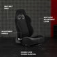 Zootopo Adjustable Sim Racing Cockpit with Black Seat, Fit for Logitech/Thrustmaster/Fanatec G920 G923 G29 Frame, Double Arm Reinforcement, No Steering Wheel, Pedal, Handbrake