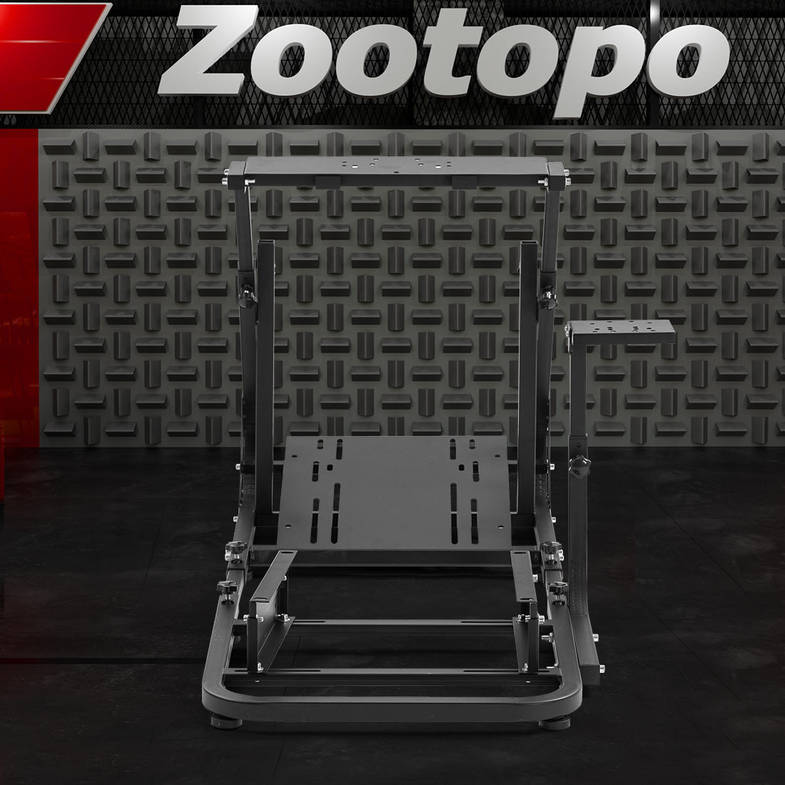 Zootopo Racing Simulator Cockpit Mountable Monitor Stand&Adjustable, Fits for Logitech/Thrustmaster/Fanatec G920 G923 G29&T80 T150, Frame Double Arm Reinforcement, No Steering Wheel,Pedal,Handbrake,Seat