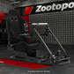 Zootopo Flight Simulator Cockpit with Black Seat Fit for Fanatec/Moza/Logitech X52 PRO/THRUSTMASTER A10,T.16000M FCS Adjustable Versatile,No Joystick,Handbrake,Shifter,Pedals,Steering Wheel,TV Mount